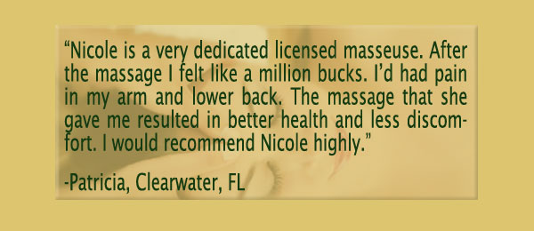 Testimonials for Clearwater, FL and Palm Harbor, FL Day Spa